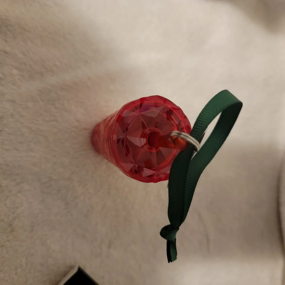 Starbucks 2023 Winter Cold Cup‎ Ornament Key Chain Red